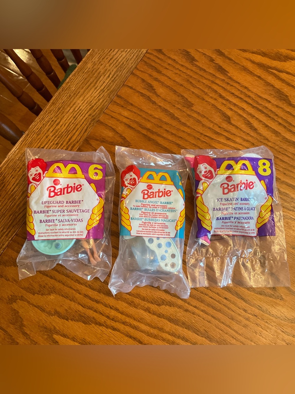 Vintage 1994 McDonald’s Happy Meal Barbie Toys, Lot of 3, New in Sealed Bags